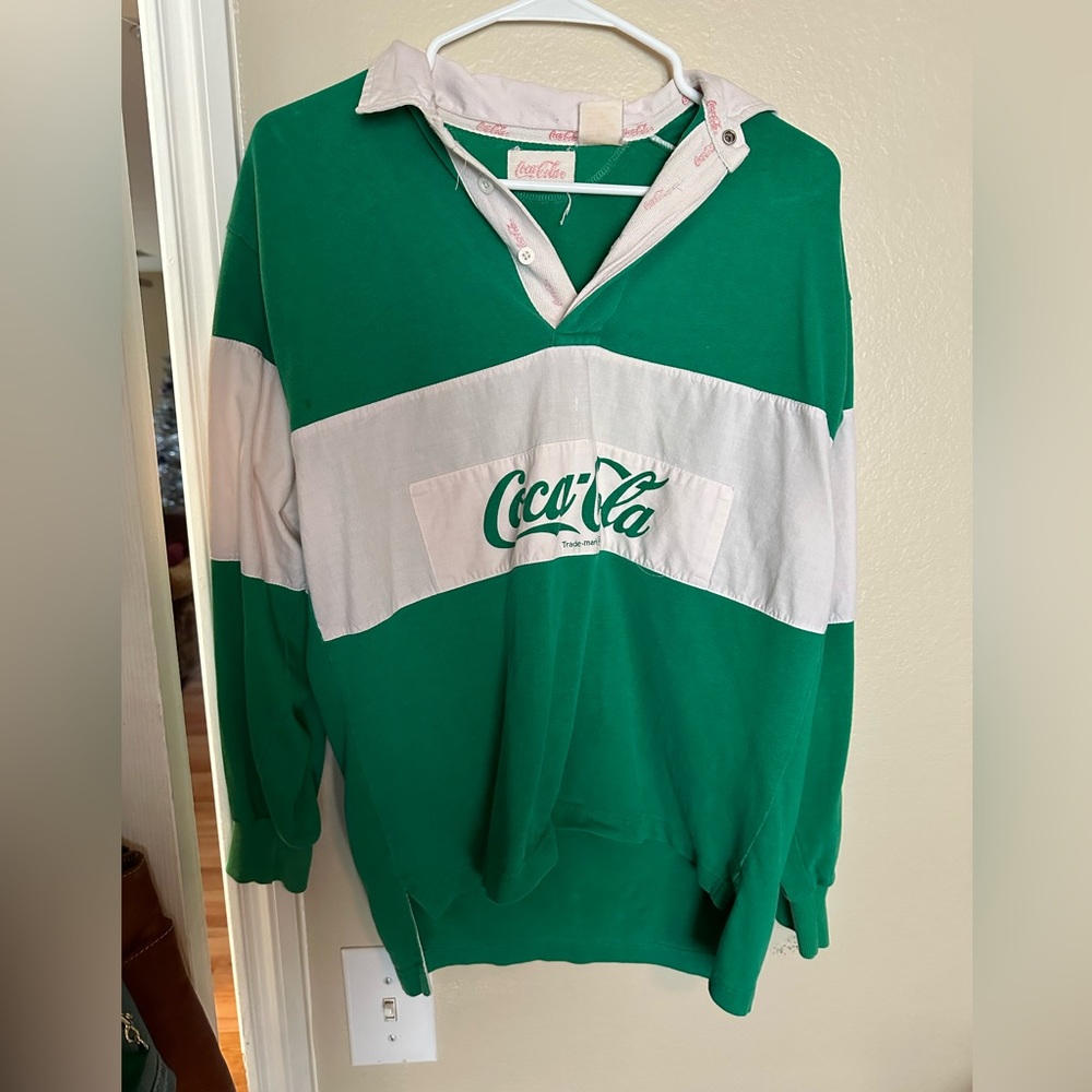 Vintage coco cola rugby shirt